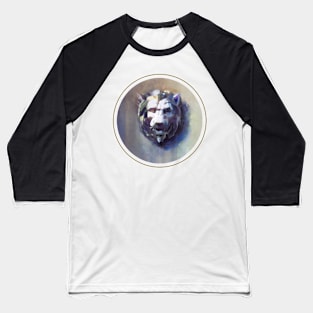 White Marble LIon Baseball T-Shirt